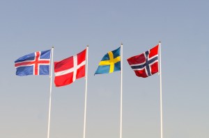 © Bestaste | Dreamstime.com - Scandinavian Flags On A Blue Heaven Photo