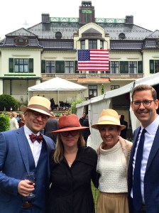 Guess Matthew missed the memo about hats being the attire of the day ;)