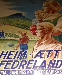 Despite propaganda like this ad for the Nasjonal Samling women's organization, less than 2% of Norwegians joined Quisling's fascist and eventually Nazi party.