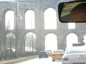 One nice benefit of our crazy ride to the bathhouse: I got a shot of the Valens Aqueduct, built by the Romans during the 4th century A.D.