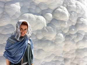 The formations definitely look like big cotton balls up close. They're so blindingly white and reflective in the sun that I had to wrap my scarf around my head to avoid going blind and getting burned.