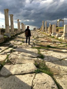 The main street leading east-west to Ephesus is lined with colonnades for shops and temples.