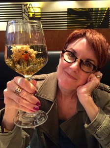 The variety of Asian teas available in Amsterdam's Indonesian restaurants is astounding. I'm trying "Fairy blossom" tea here, delicately pretty and tangy.