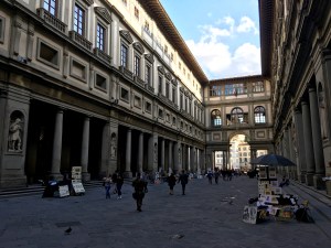 Commissioned by Cosimo de Medici in 1560, the Uffizi ("offices") housed Florence's magistrates as well as the Medici family art collections. The last Medici heiress left instructions for it to be turned into a museum upon her death.. 