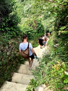 Matthew joins the end of the line on a death march down one of the many steep staircases we encountered on the trek to Monterosso al Mare.