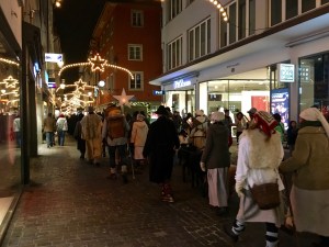 Shepherds in Luzern Nativity Procession